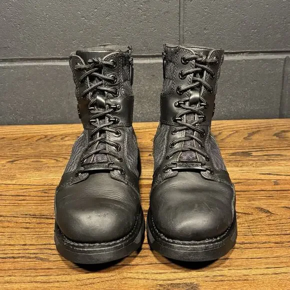 Harley Davidson D96204 6.5” Black Leather Combat Biker Boots Men’s 8 - Picture 3 of 8